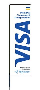 10 ft Double Sided Visa Rectangle Sail Sign - The Flag Lady