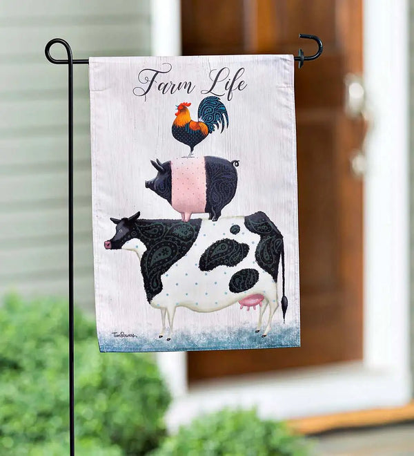 12x18 in "Farm Life" Garden Flag - The Flag Lady