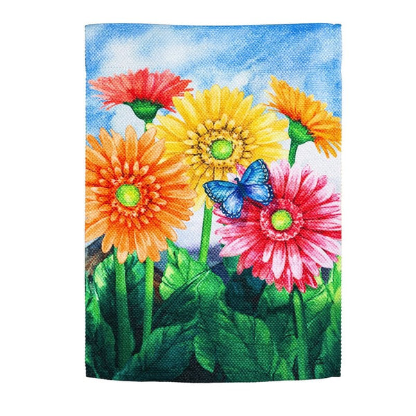 12x18 in Gerbera Daisies Textured Suede Garden Flag - The Flag Lady