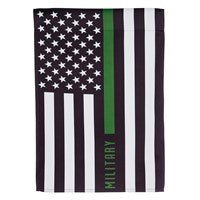 12x18 in Military Thin Green Line Suede Garden Flag - The Flag Lady