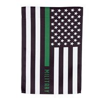 12x18 in Military Thin Green Line Suede Garden Flag - The Flag Lady