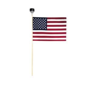 12x18 in Verona Brand US Flag w/ Solar Light - The Flag Lady