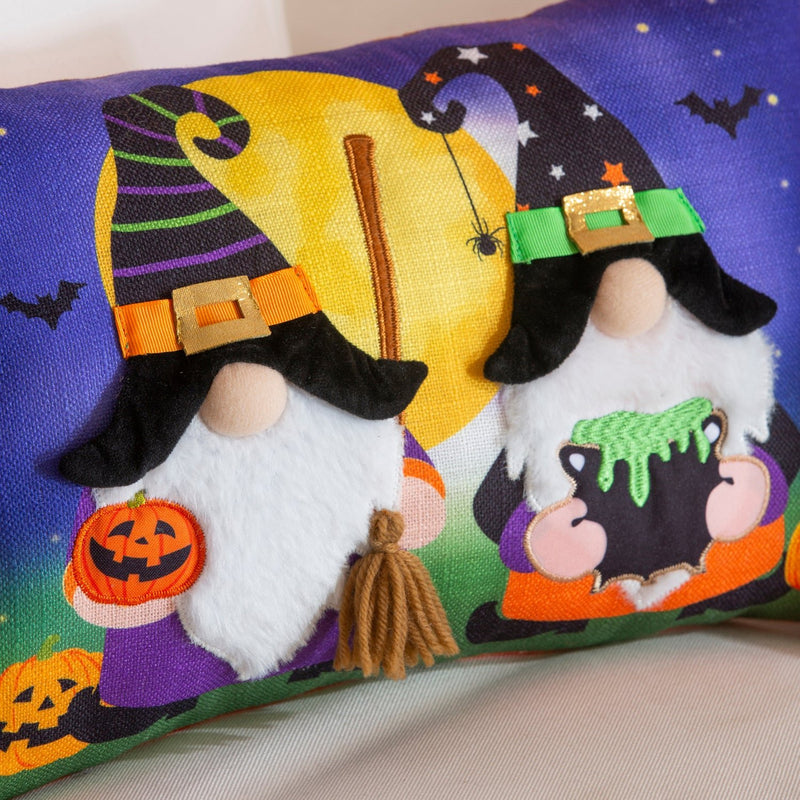 16x10 in Halloween Gnomes Lumbar Pillow - The Flag Lady