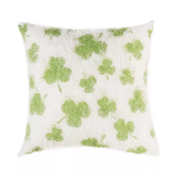 18x18 in Printed Shamrock Throw Pillow - The Flag Lady