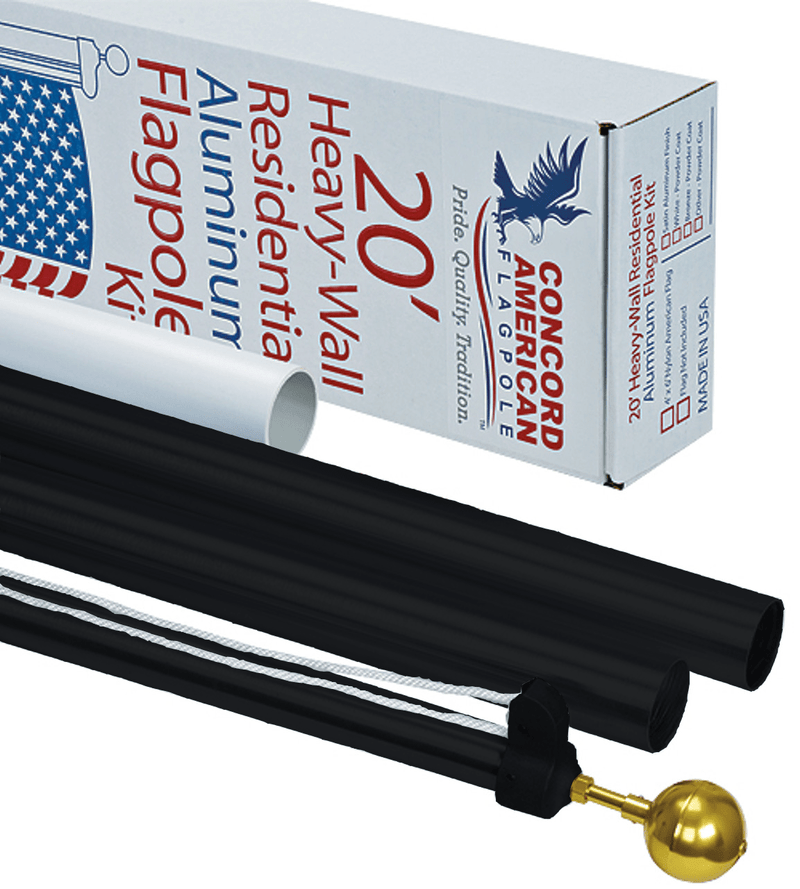 20ft Premium Aluminum Flagpole Kit - The Flag Lady