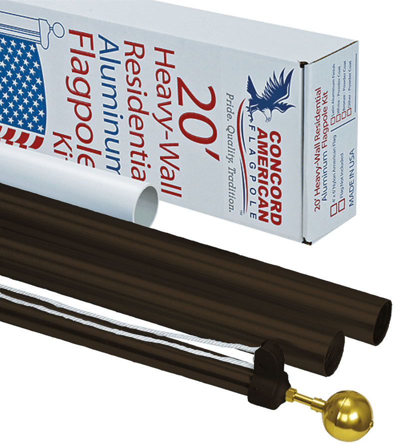 25ft Premium Aluminum Flagpole Kit - The Flag Lady