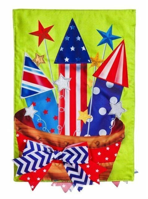 28x40 in Basket of Fireworks Banner - The Flag Lady