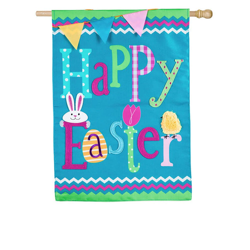 28x40 in "Happy Easter" Applique Banner - The Flag Lady