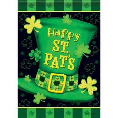 28x40 in Happy St. Pat's Day Suede Banner - The Flag Lady