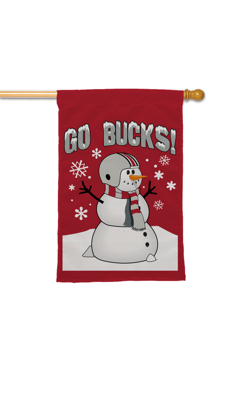 28x40 in Ohio State Snowman Banner - The Flag Lady