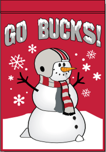 28x40 in Ohio State Snowman Banner - The Flag Lady