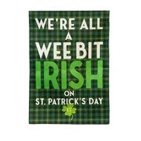 28x40 in Wee Bit Irish Burlap Banner - The Flag Lady