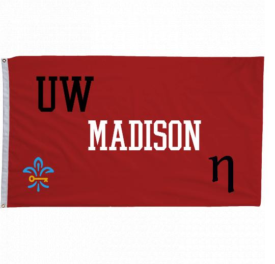 2x3 ft KKG Wisconsin University Flag w/sleeve - The Flag Lady