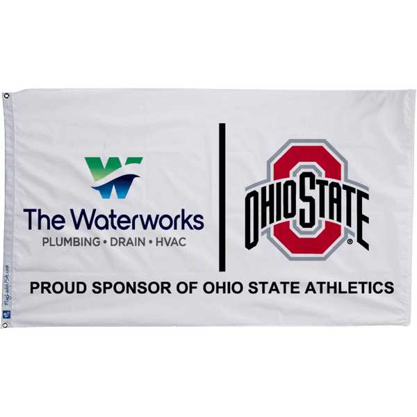 2x3 ft Waterworks OSU Sponsorship Flag - The Flag Lady