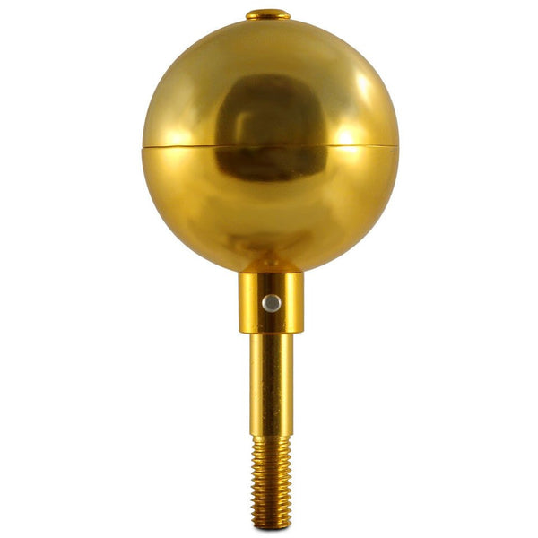 3 IN GOLD ANODIZED ALUM BALL - The Flag Lady