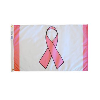 3X5 FT NYL - GLO RIBBON FLAG PINK - The Flag Lady