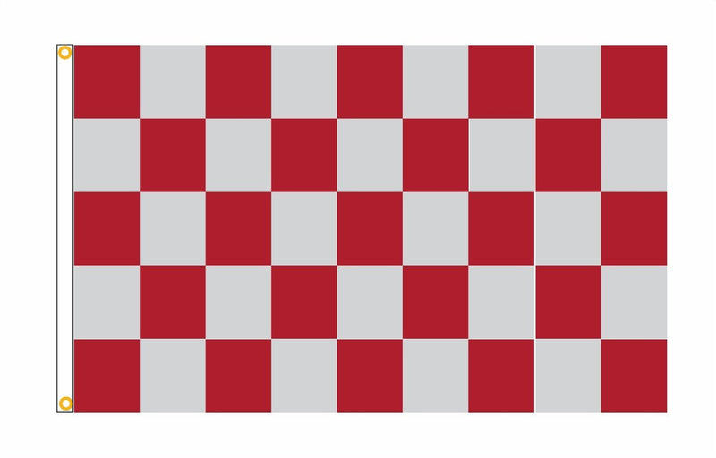 3x5 ft Ohio State Scarlet and Gray Checkered Flag - The Flag Lady