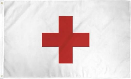 3x5 ft Sewn American Red Cross Flag - The Flag Lady