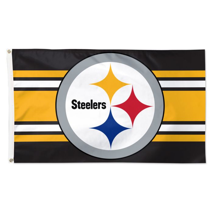 3x5 ft Steelers Deluxe Striped Flag - The Flag Lady