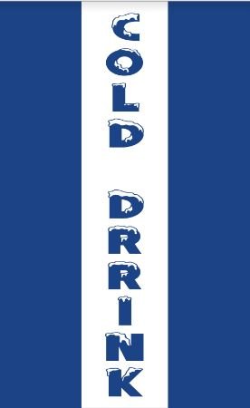 3x5 ft Vertical "Cold Drink" Fair Flag - The Flag Lady