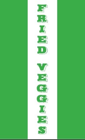 3x5 ft Vertical "Fried Veggies" Fair Flag - The Flag Lady