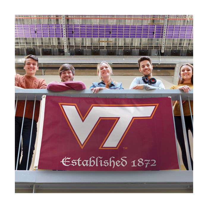 3x5 ft Virginia Tech"Established" Flag - The Flag Lady