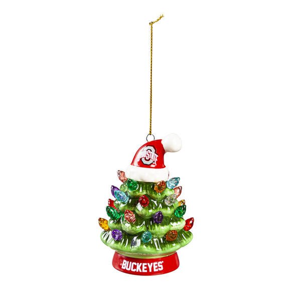 4 in LED Ceramic Ohio State Christmas Tree Ornament - The Flag Lady