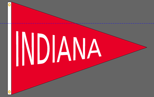 40x60 in Indiana Big 10 Pennant - The Flag Lady