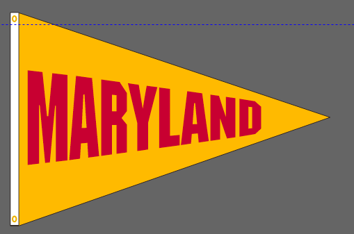 40x60 in Maryland Big 10 Pennant - The Flag Lady