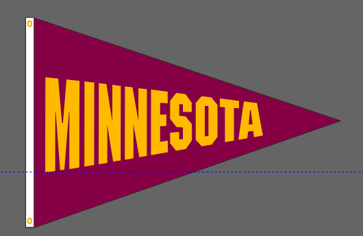 40x60 in Minnesota Big 10 Pennant - The Flag Lady