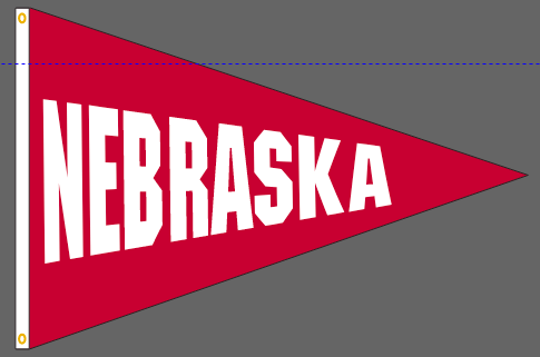 40x60 in Nebraska Big 10 Pennant - The Flag Lady