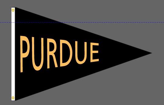 40x60 in Purdue Big 10 Pennant - The Flag Lady