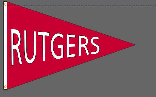 40x60 in Rutgers Big 10 Pennant - The Flag Lady