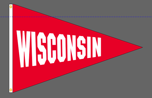 40x60 in Wisconsin Big 10 Pennant - The Flag Lady