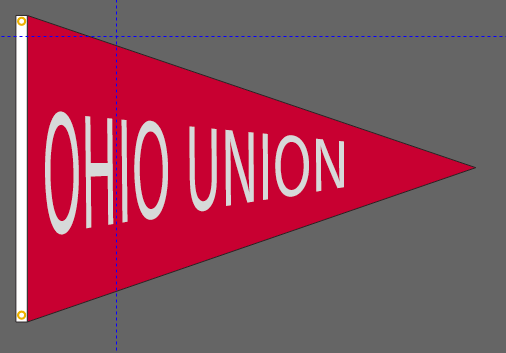 5x40 in Scarlet Ohio Union Pennant - The Flag Lady