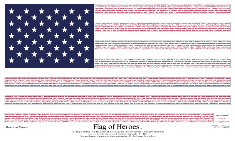 9/11 Commemorative Flag of Heroes Nylon - The Flag Lady