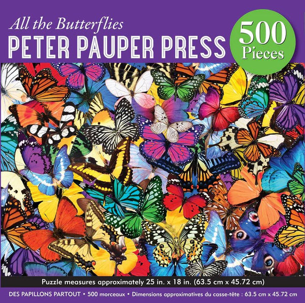 All the Butterflies 500 Piece Jigsaw Puzzle - The Flag Lady