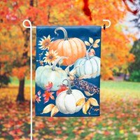 All Things Pumpkins Suede Garden Flag - The Flag Lady