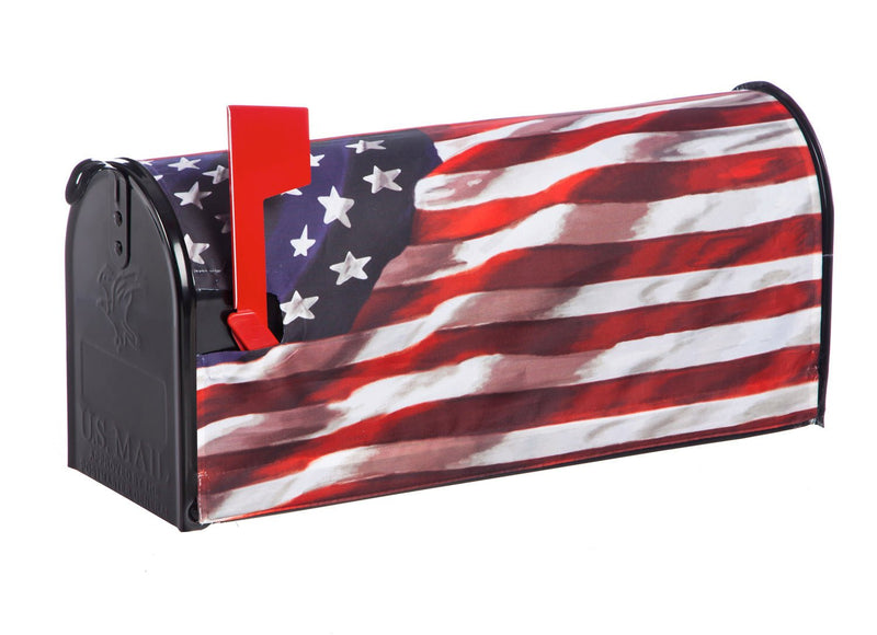 America in motion mailbox cover - The Flag Lady