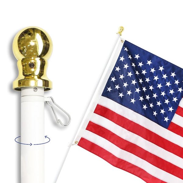 American Flag Home Kit with Spinning Flagpole - The Flag Lady