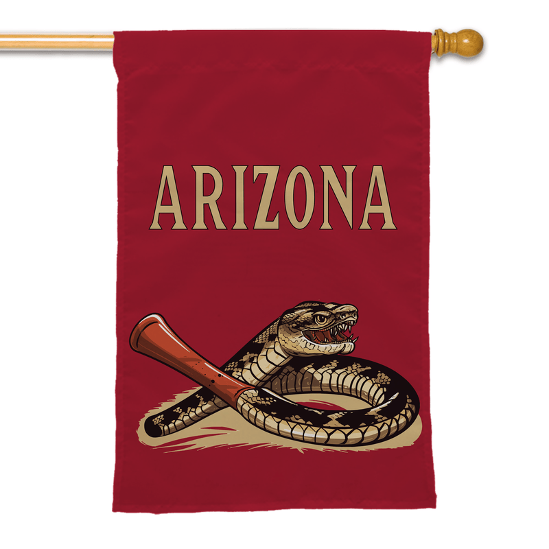 Arizona Diamondback Snake Baseball Flag - The Flag Lady