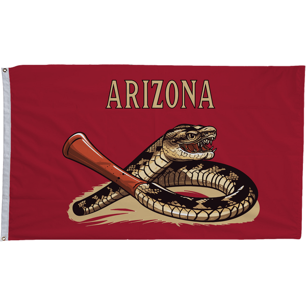 Arizona Diamondback Snake Baseball Flag - The Flag Lady