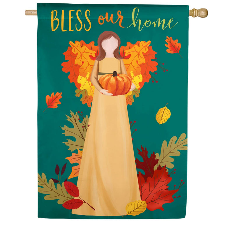 Autumn Angel Blessing Suede Banner - The Flag Lady