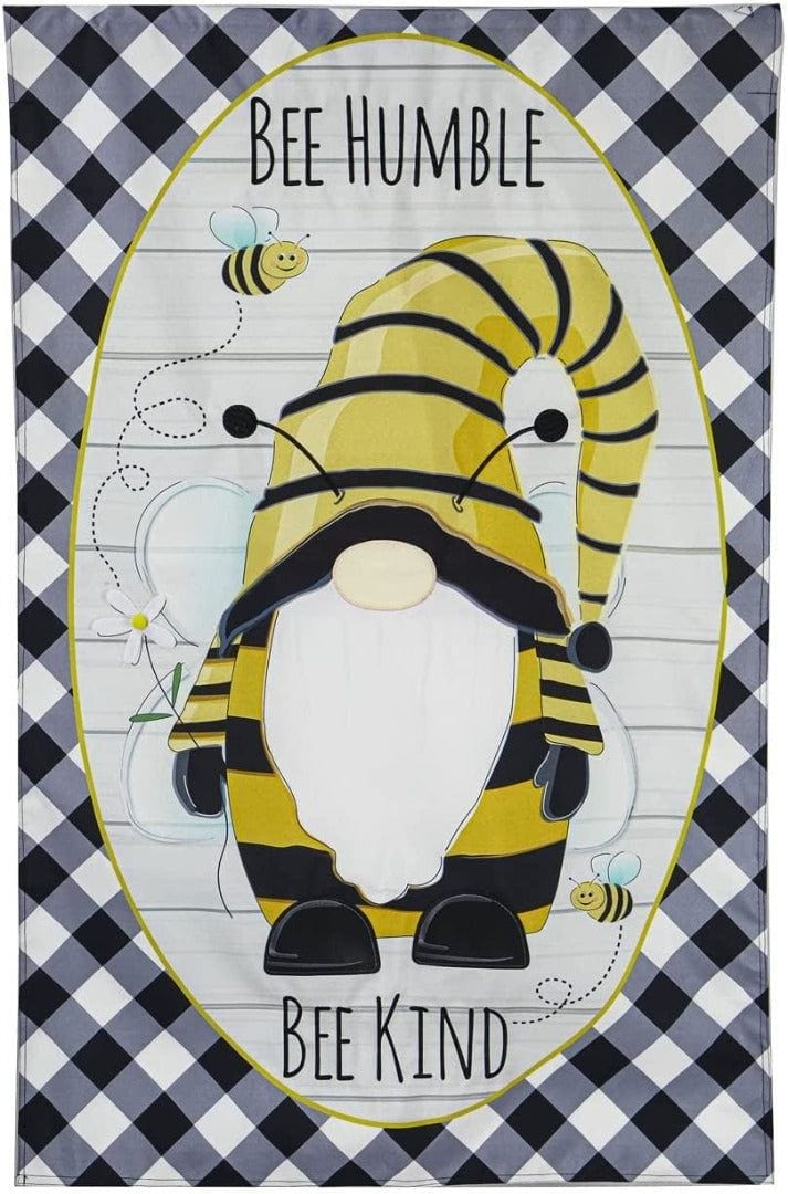 Bee Humble Bee Kind Garden Gnome Banner - The Flag Lady