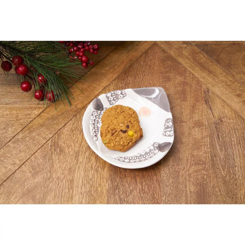 Beige Gnome 3D Small Christmas Cookie Plate - The Flag Lady