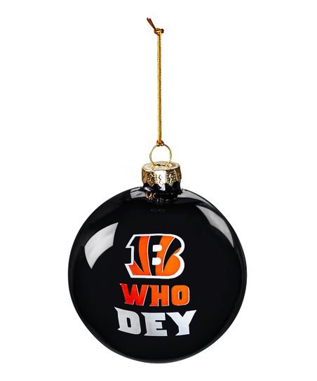 Blown Glass Ornament, Cincinnati Bengals Who Dey - The Flag Lady