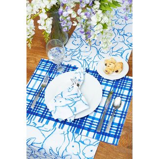 Blue Bunny & Plaid Placemat - The Flag Lady