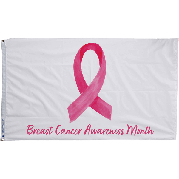 Breast Cancer Awareness Month Flags - Pink Ribbon - The Flag Lady