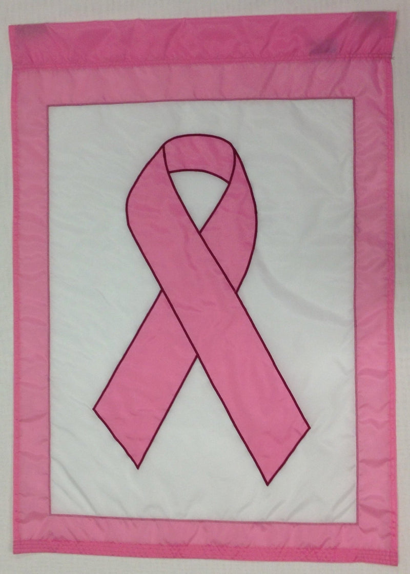 Breast Cancer Pink Ribbon Banner Flag 28 x 40 inch Causes - The Flag Lady