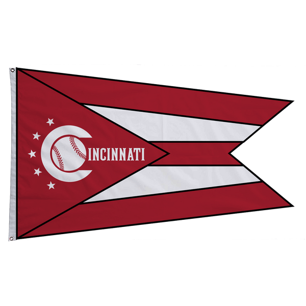 Cincinnati Reds Ohio Flag - The Flag Lady